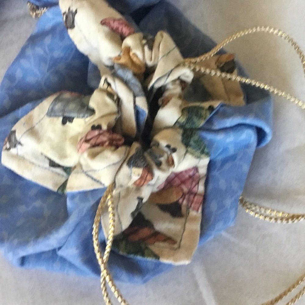 NWOT. Handmade Set of 3 Drawstring Pouches - Picture 2 of 7